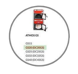 ATMOS Kessel im Produktmenü auswählen