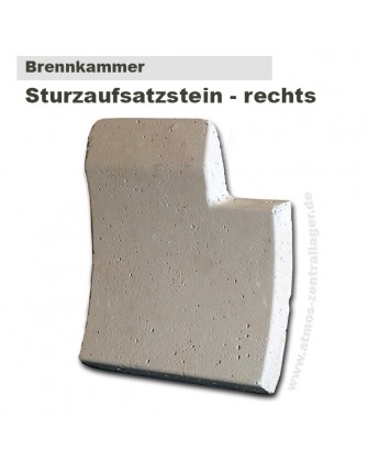 Brennkammer - rechter Sturzaufsatzstein für PX 15 PX20 PX25 - Typ C